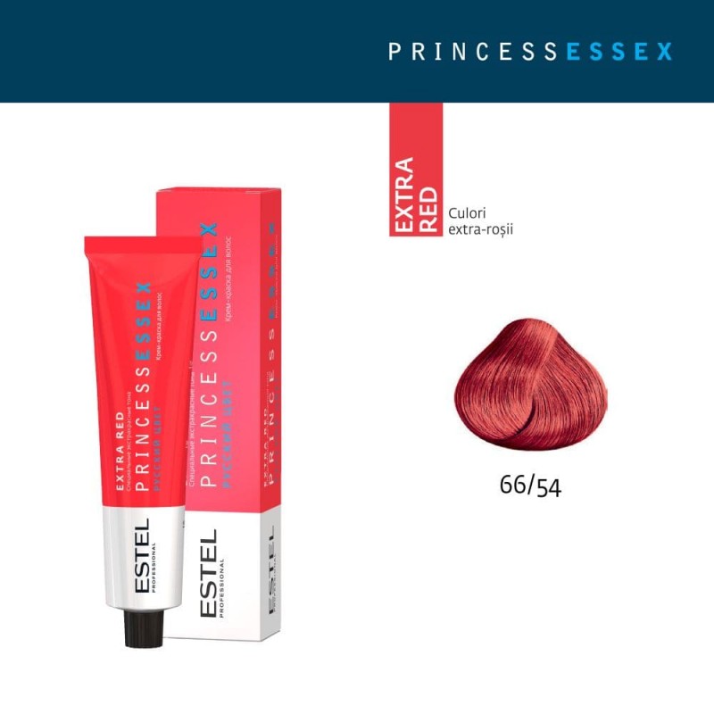 Крем-краска для волос PRINCESS ESSEX EXTRA RED, 66/54 Темно-русый красно-медный, 60 мл