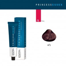 Vopsea cremă permanentă pentru păr PRINCESS ESSEX, 4/5 Şaten roşu, 60 ml 4210 Estel Moldova