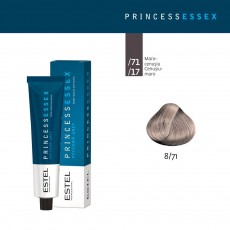 Vopsea cremă permanentă pentru păr PRINCESS ESSEX, 8/71 Castaniu deschis maroniu-gri 60 ml 8948 Estel Moldova