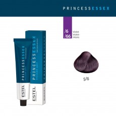 Vopsea cremă permanentă pentru păr PRINCESS ESSEX, 5/6 Şaten deschis violet, 60 ml 4336 Estel Moldova