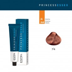 Vopsea cremă permanentă pentru păr PRINCESS ESSEX, 7/4 Castaniu aramiu, 60 ml 4161 Estel Moldova