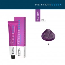 Vopsea cremă permanentă pentru păr PRINCESS ESSEX FASHION, 3 Liliac, 60 ml 3978 Estel Moldova