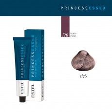 Vopsea cremă permanentă pentru păr PRINCESS ESSEX, 7/76 Castaniu maroniu-violet, 60 ml 21235 Estel Moldova