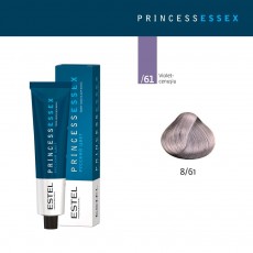 Vopsea cremă permanentă pentru păr PRINCESS ESSEX, 8/61 Castaniu deschis violet-gri, 60 ml 8946 Estel Moldova