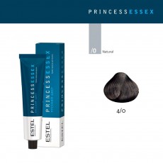 Vopsea cremă permanentă pentru păr PRINCESS ESSEX, 4/0 Şaten, 60 ml 4755 Estel Moldova