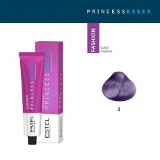 Vopsea cremă permanentă pentru păr PRINCESS ESSEX FASHION, 4 Violet, 60 ml 5102 Estel Moldova