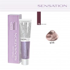 Vopsea fara amoniac pentru par DE LUXE SENSATION, 9/76 Blond maro-violet, 60 ml 102802 Estel Moldova