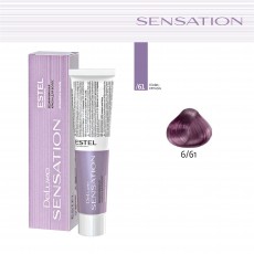 Vopsea fara amoniac pentru par DE LUXE SENSATION, 6/61 Castaniu inchis violet-gri, 60 ml 102785 Estel Moldova