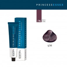 Vopsea cremă permanentă pentru păr PRINCESS ESSEX, 5/76 Şaten deschis maroniu-violet, 60 ml 5219 Estel Moldova