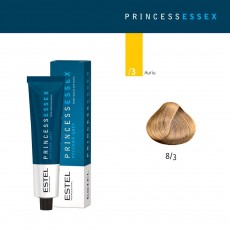 Vopsea cremă permanentă pentru păr PRINCESS ESSEX, 8/3 Castaniu deschis auriu, 60 ml 4150 Estel Moldova