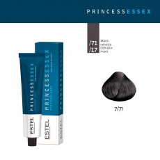 Vopsea cremă permanentă pentru păr PRINCESS ESSEX, 7/71 Castaniu maroniu-gri 60 ml 21233 Estel Moldova