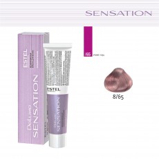 Vopsea fara amoniac pentru par DE LUXE SENSATION, 8/65 Castaniu deschis violet-rosu, 60 ml 105184 Estel Moldova