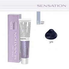 Vopsea fara amoniac pentru par DE LUXE SENSATION, 3/11 Saten inchis gri intensiv, 60 ml 105148 Estel Moldova