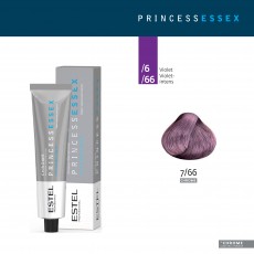 Vopsea-cremă permanentă pentru păr PRINCESS ESSEX CHROME, 7/66 Castaniu violet intens, 60 ml 103521 Estel Moldova