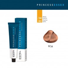 Vopsea cremă permanentă pentru păr PRINCESS ESSEX, 8/34 Castaniu deschis auriu-aramiu, 60 ml 4456 Estel Moldova