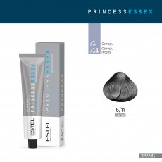 Vopsea-cremă permanentă pentru păr PRINCESS ESSEX CHROME, 6/11 Castaniu închis gri intens, 60 ml 103229 Estel Moldova