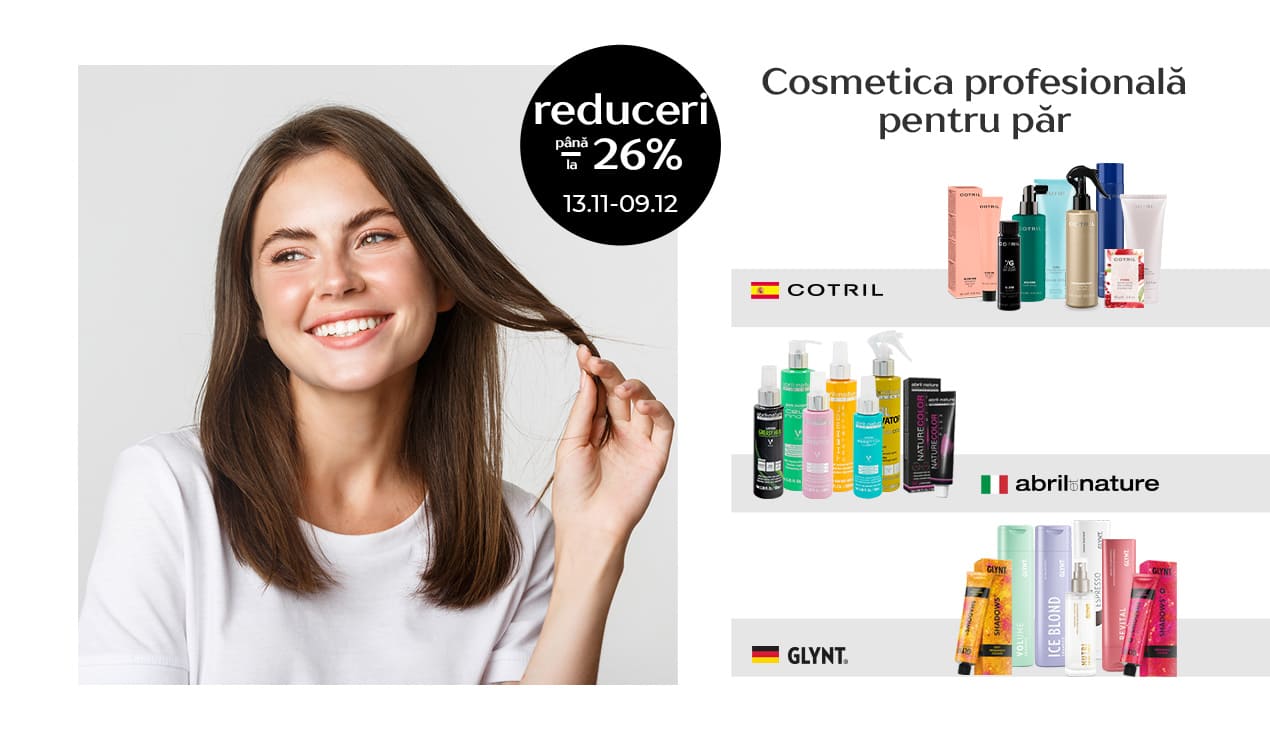 Cosmetice profesionale pentru par cu reduceri pana la 26%!