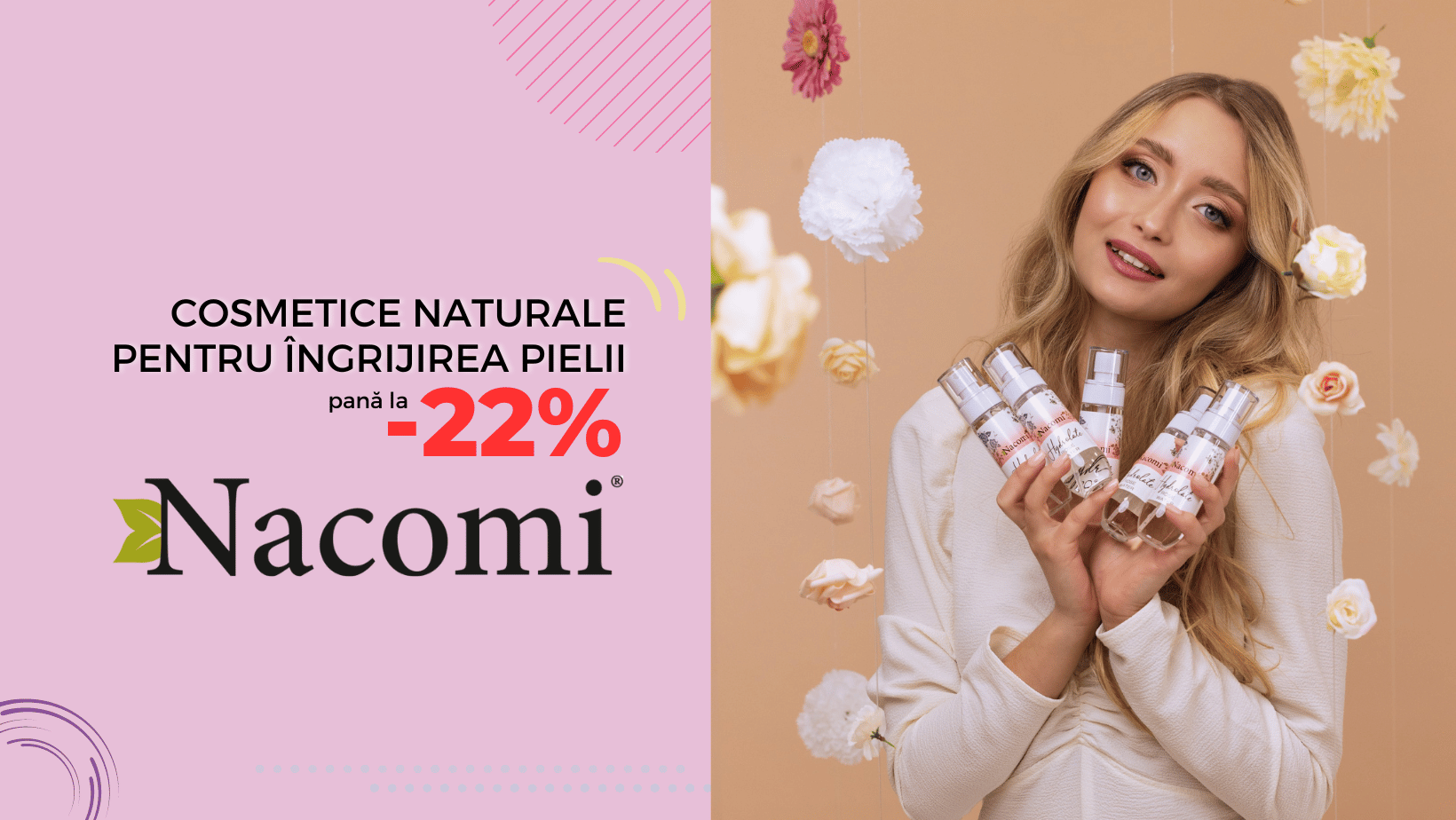 Produse cosmetice naturale Nacomi pentru toată familia cu reduceri