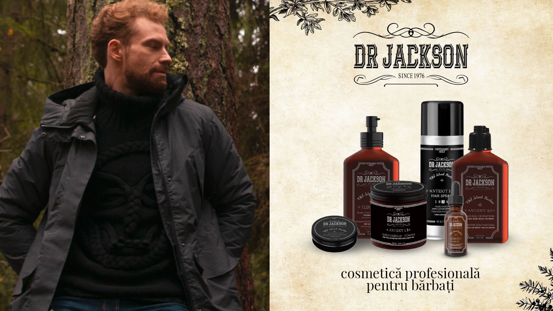 Serie completa de produse cosmetice pentru barbati Dr. Jackson - pana la 27%!